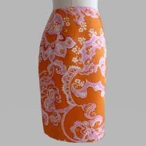 Ann Taylor 6P Paisley Print Pencil Skirt